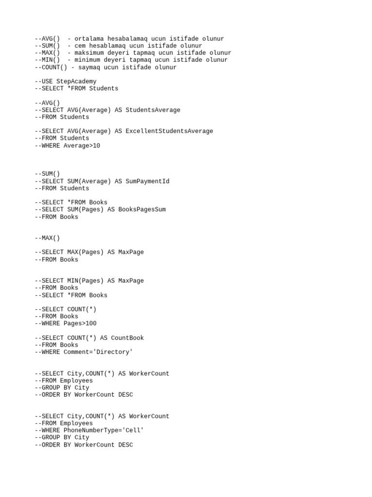 SQL Functions and Database Structure | PDF | Databases | Data Management