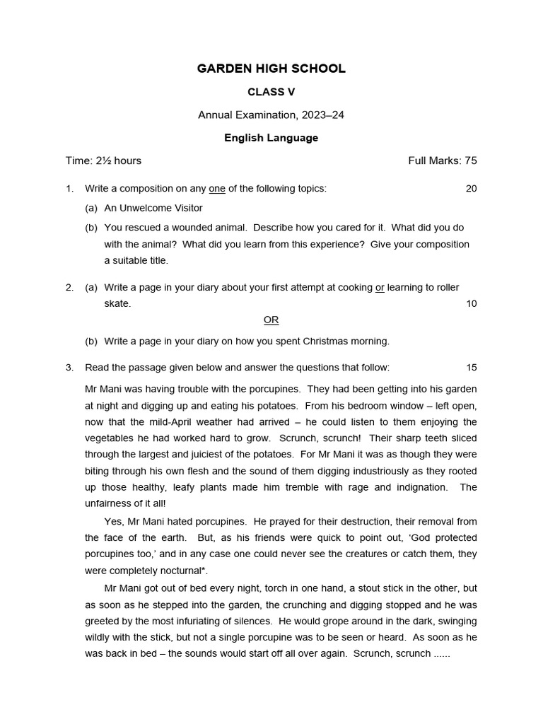 Writing æ: Exam Instructions | PDF | Verb | Linguistics