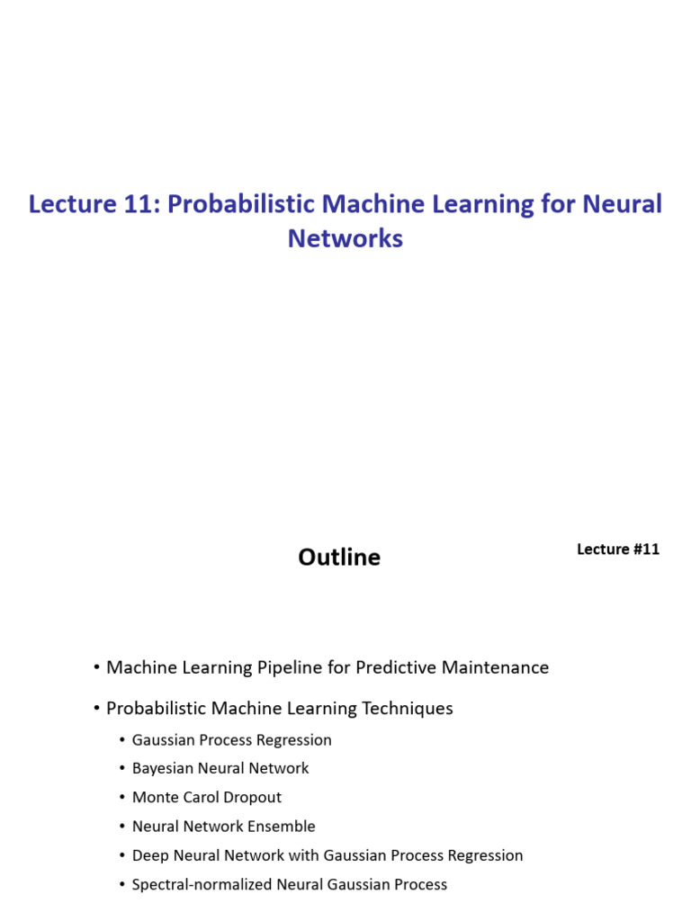 Probabilistic ML Techniques for UQ | PDF | Machine Learning ...