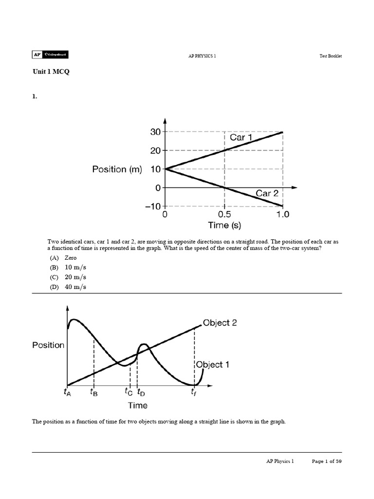 Analyzing Motion of Two Cars | PDF | Acceleration | Velocity