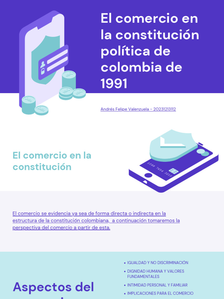 El Comercio en La Constitución Política de Colombia de 1991 | PDF ...