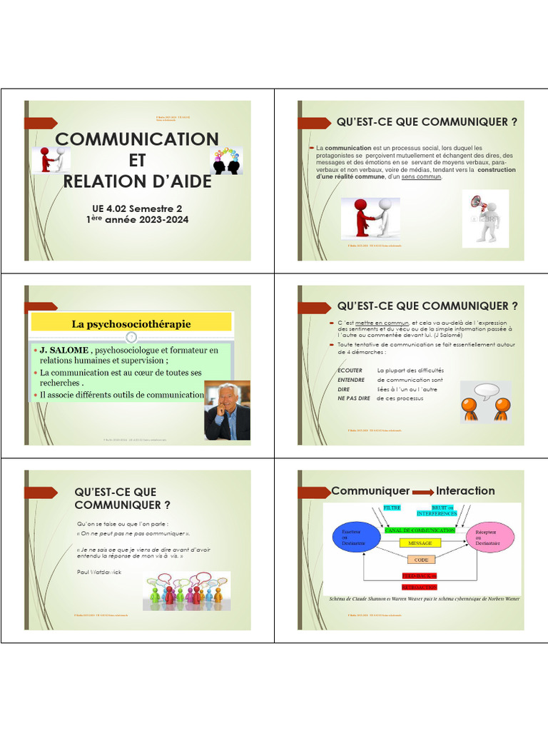 Communication et relation d'aide en soins | PDF | la communication ...