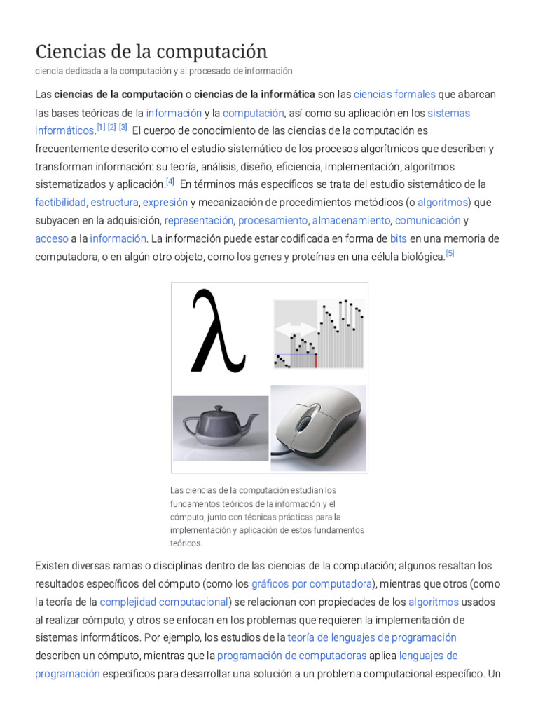 Fundamentos de Ciencias de la Computación | PDF | Ciencias de la ...