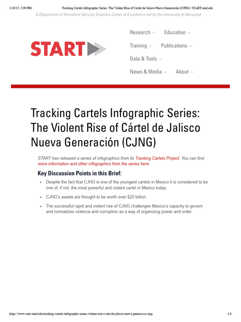 The Violent Rise of Cártel de Jalisco Nueva Generación (CJNG) | PDF ...