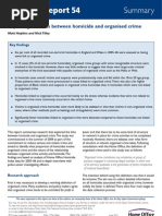 Research Report 54: Exploring The Links Between Homicide and Organised Crime