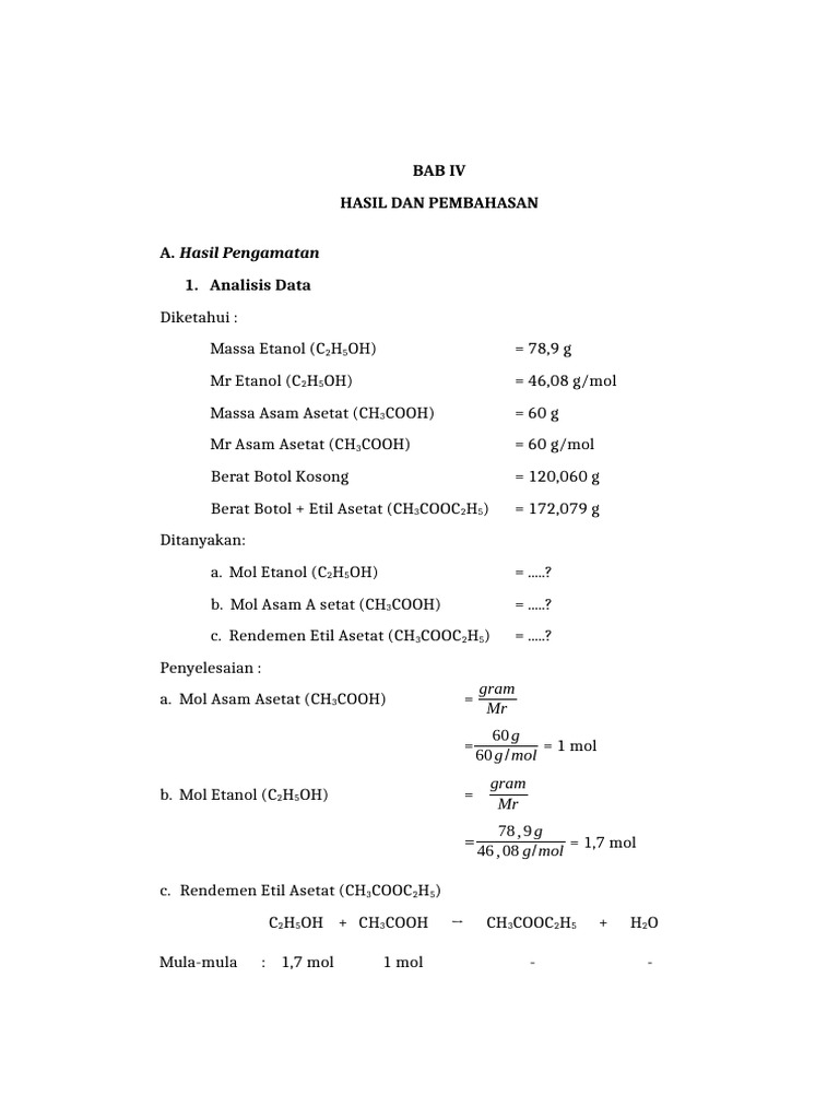 Analisis Rendemen Etil Asetat dan FTIR | PDF