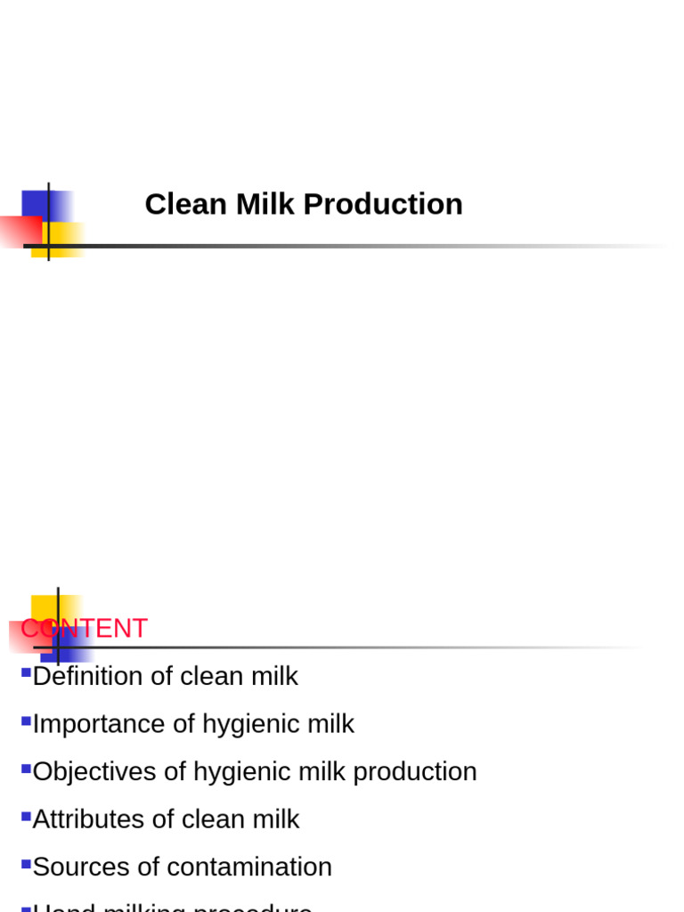 Ensuring Clean Milk Production | PDF | Dairy | Milk