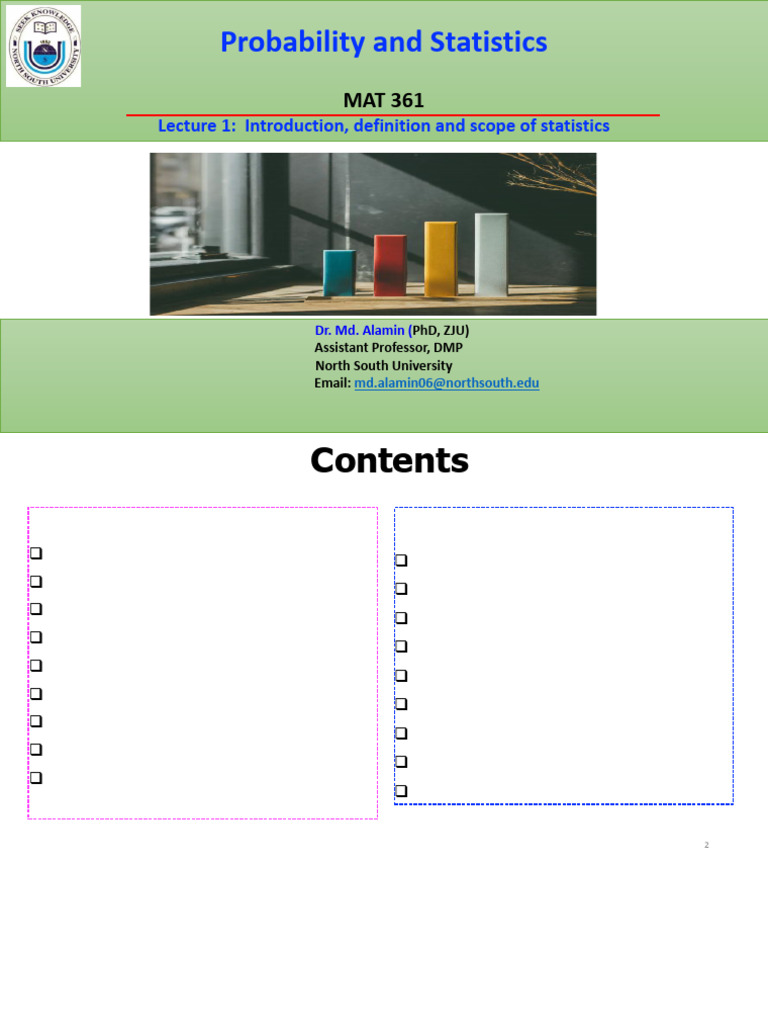 Lecture1 - MAT361 (19 JAN 2025) | PDF | Statistics | Sampling (Statistics)
