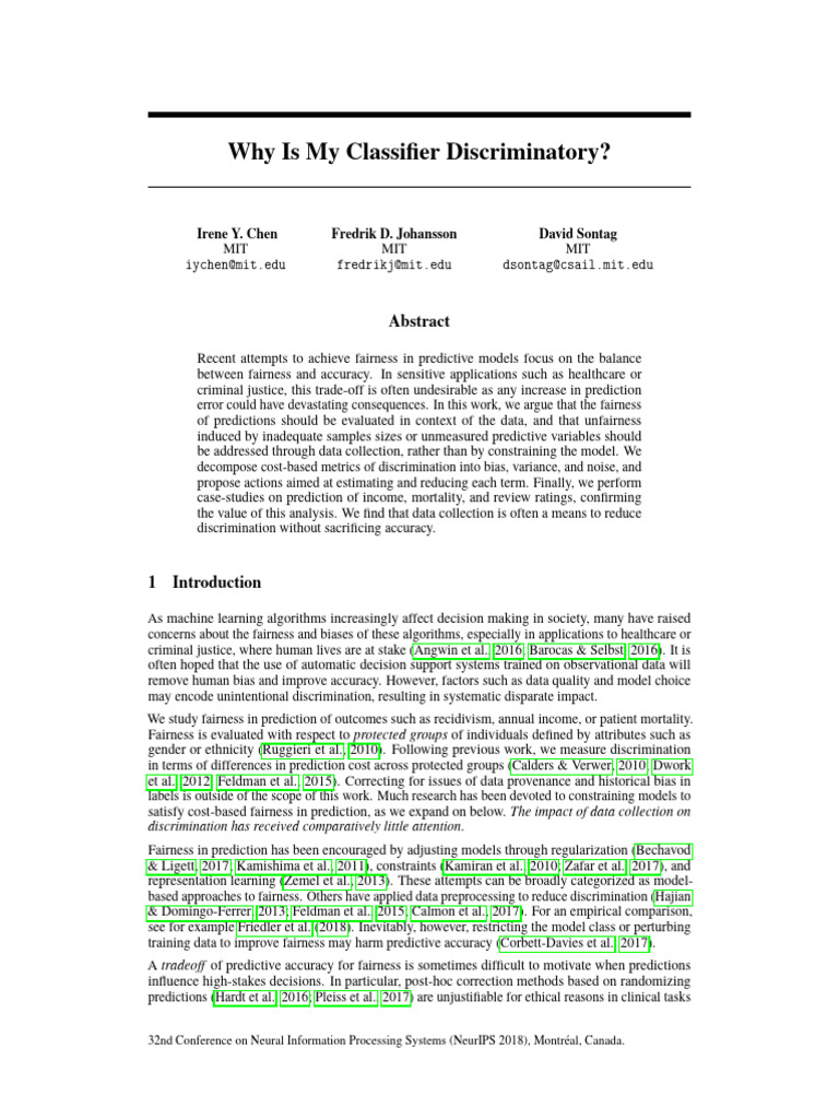 Analyzing Discrimination in Predictive Models | PDF | Variance ...