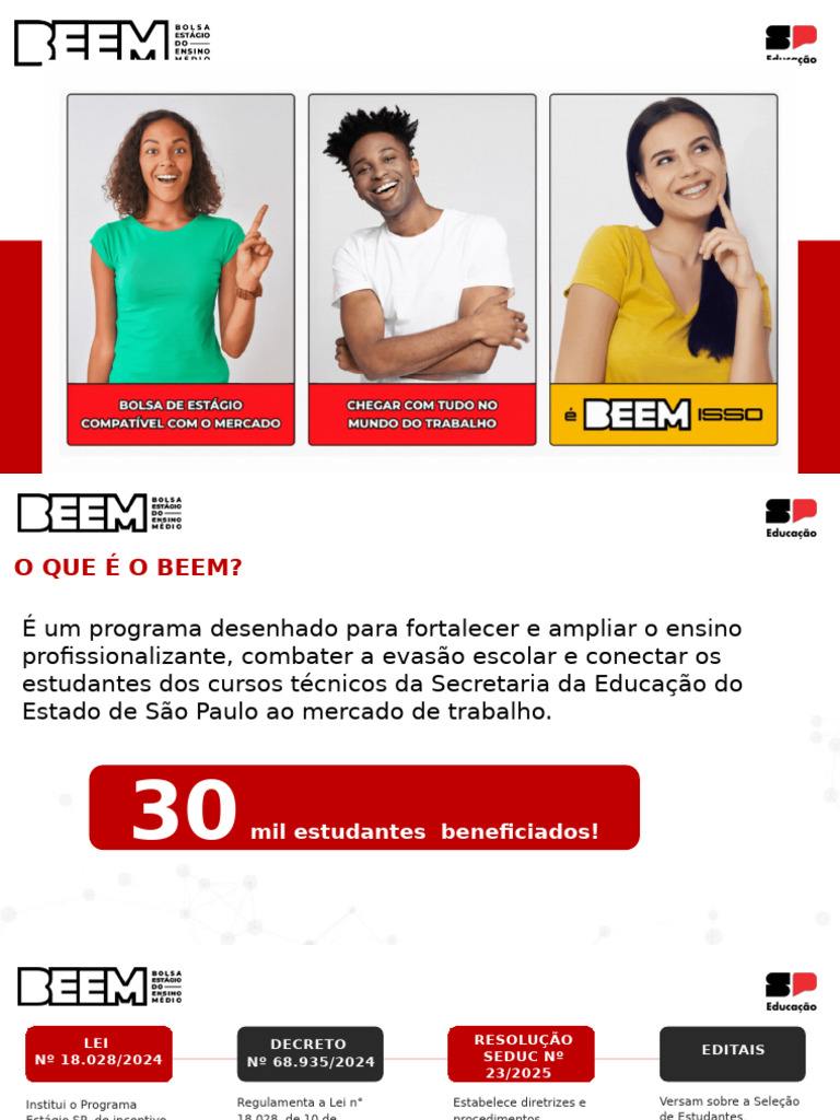 Inscrição no Programa BEEM 2025 | PDF