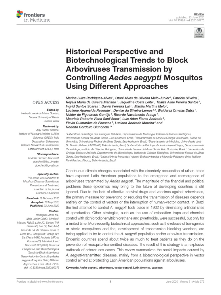 art 1 | PDF | Aedes Aegypti | Zika Virus