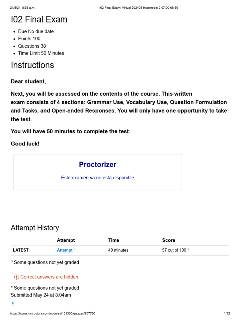 I02 Final Exam Overview and Instructions | PDF | Linguistics