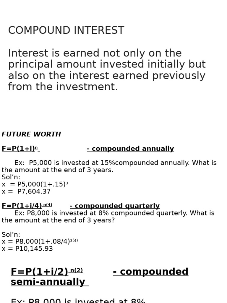 Understanding Compound Interest Calculations | PDF