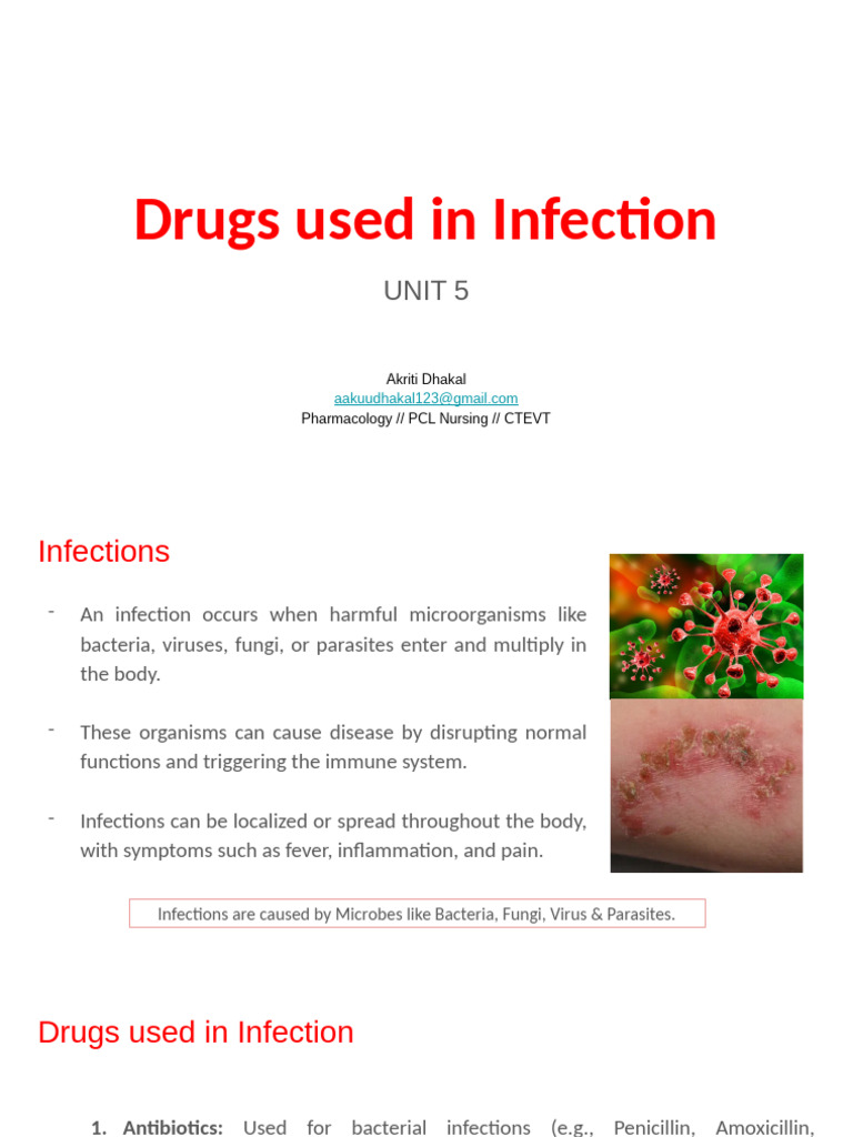 Antimicrobial Drugs for Infections | PDF | Penicillin | Antimicrobial