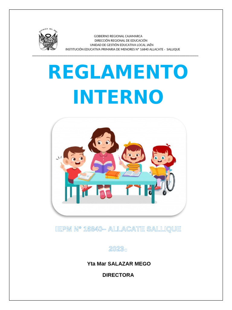Reglamento Interno IEPM N° 16840 2023 | PDF | Evaluación | Plan de estudios