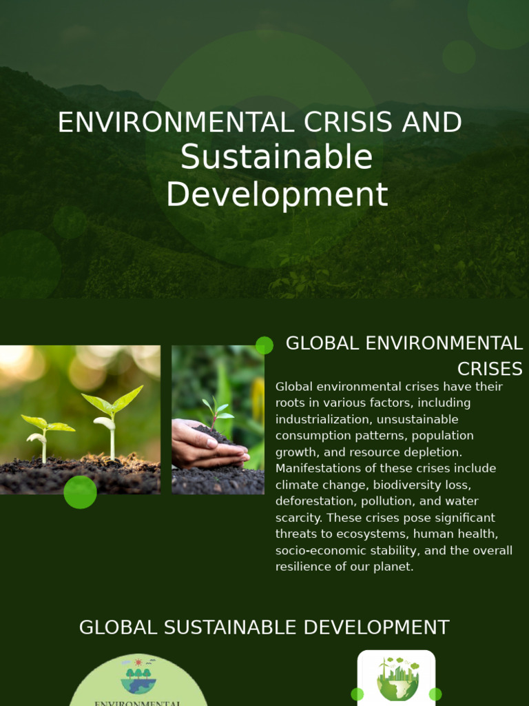 Environmental Crisis and Sustainable Development | PDF | Sustainability ...