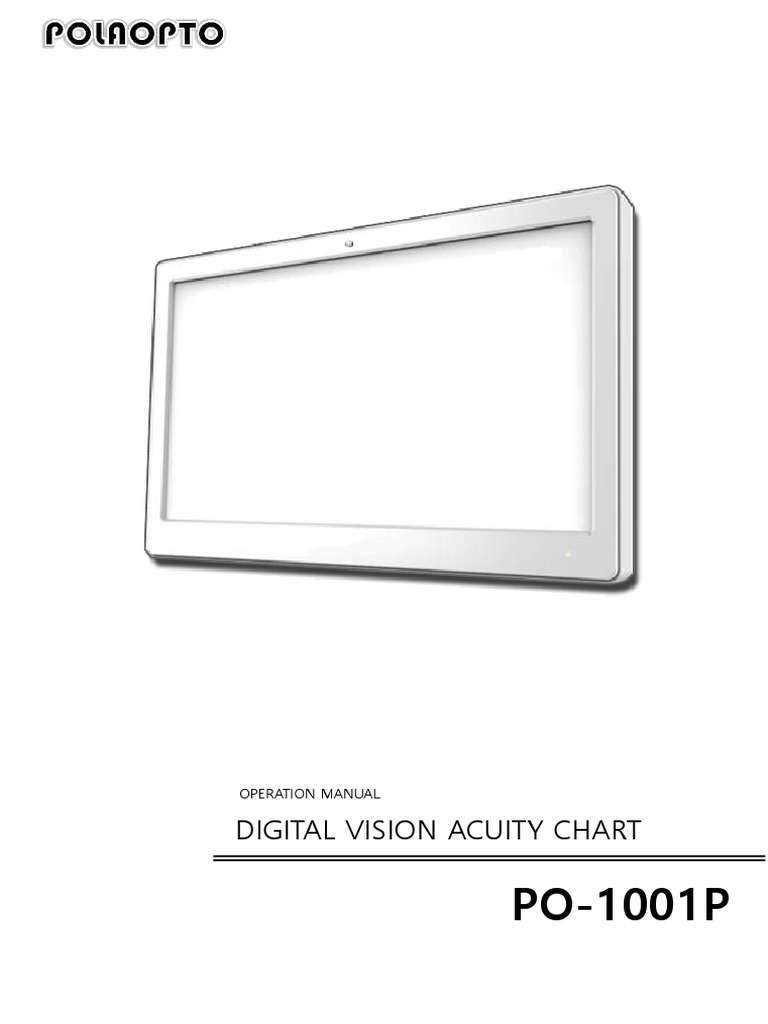 Digital Vision Acuity Chart Manual | PDF | Remote Control | Electronics