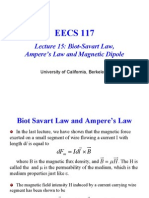 Lecture 15 Biot-Savart Law, Ampere's Law and Magnetic Dipole