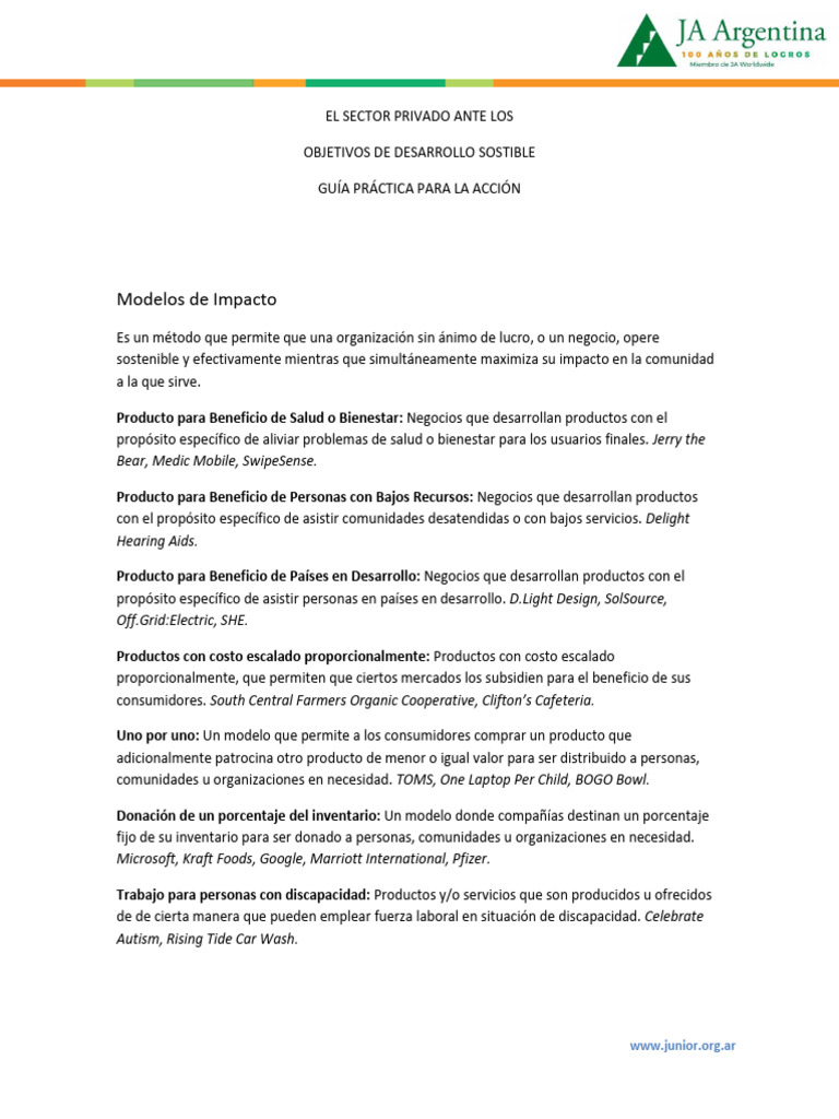 Modelos de Impacto para Empresas Sostenibles | PDF | Sustentabilidad ...