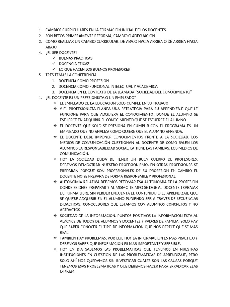 Reformas Curriculares en Docencia | PDF | Plan de estudios | Maestros