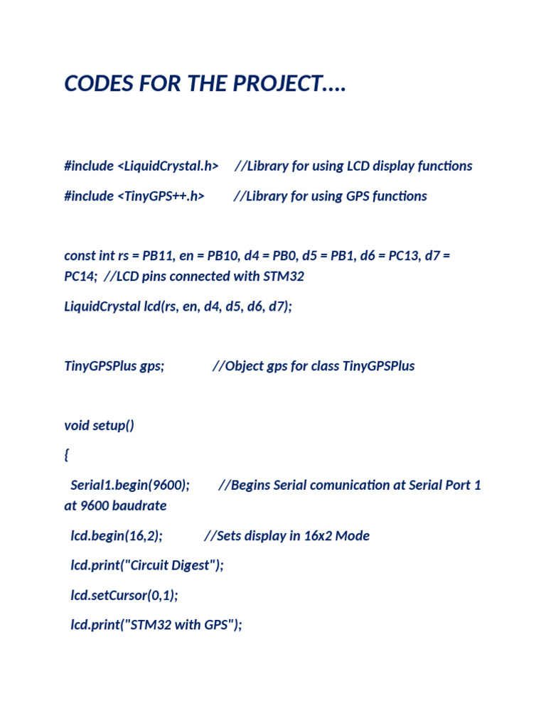 Codes For The Project | PDF