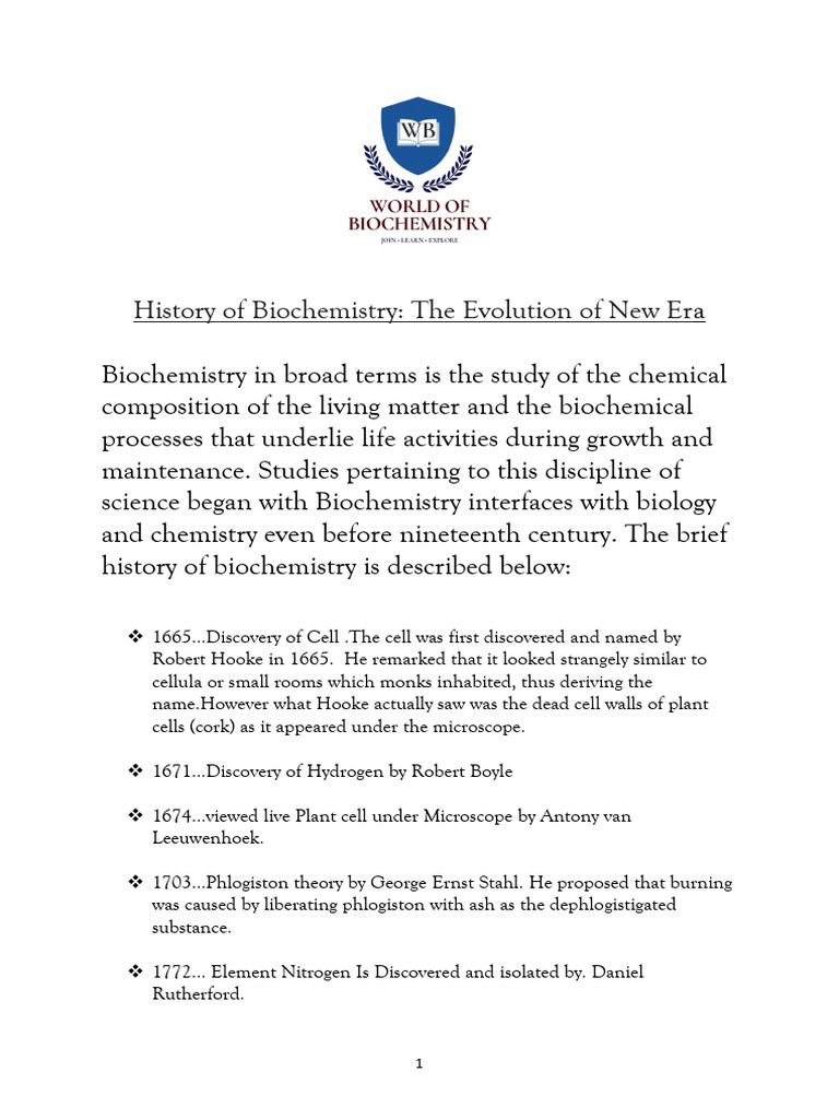 History of Biochemistry, More Detailed | PDF | Dna | Rna