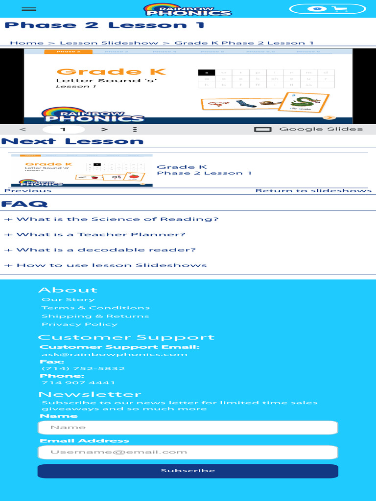 Grade K Phase 2 Lesson 1 Slides Pdf