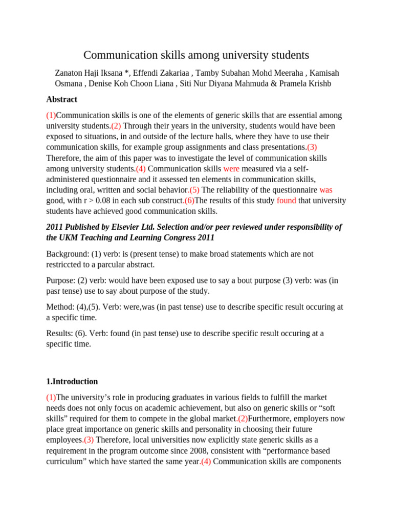 Communication Skills Among University Students | PDF | Communication ...