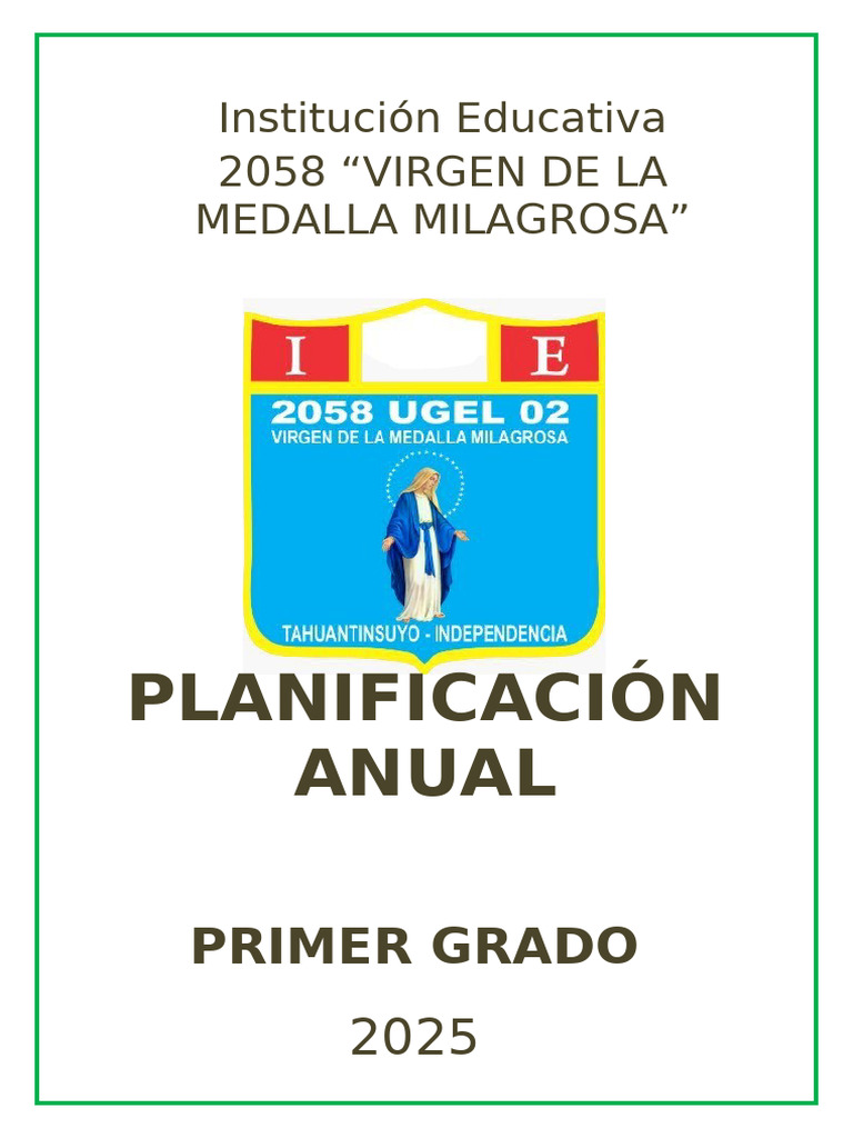 Planificación Anual Primer Grado 2025 | PDF | Datos | Aprendizaje