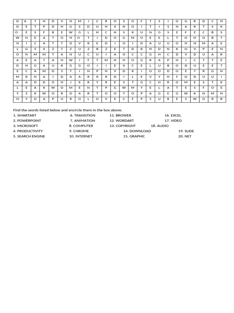 Word Search | PDF