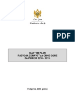 Master Plan Razvoja Zdravstva Za Period 2010-2013