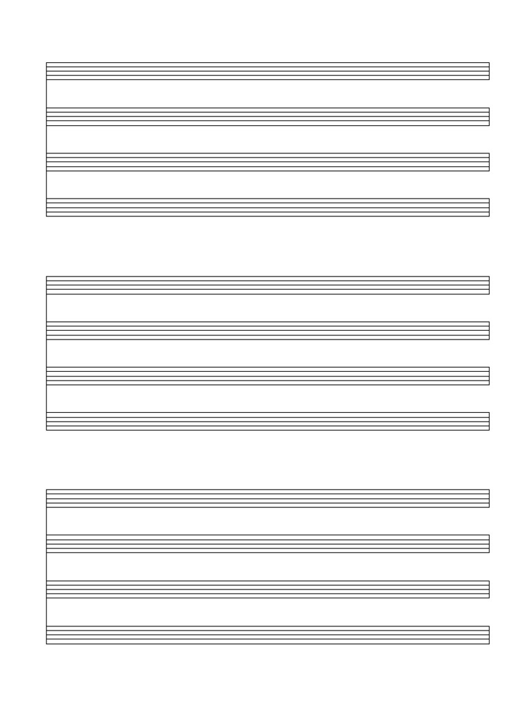 3 Blank Staves Quartet Medium | PDF