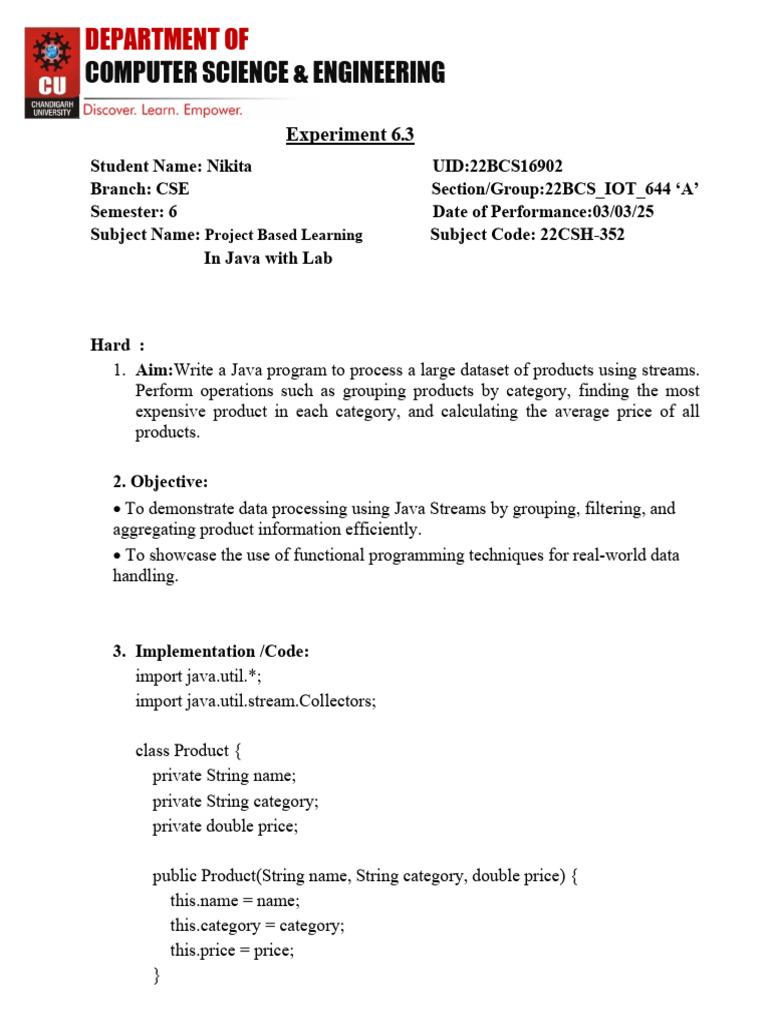 Java Stream Product Data Processing | PDF | Java (Programming Language ...