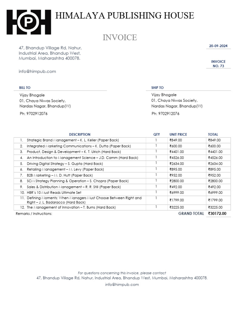 Books Bill | PDF | Mass Media | Business