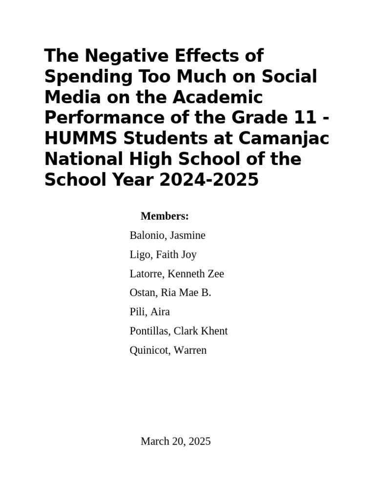 The Negative Effects of Spending Too Much On Social Media On The ...