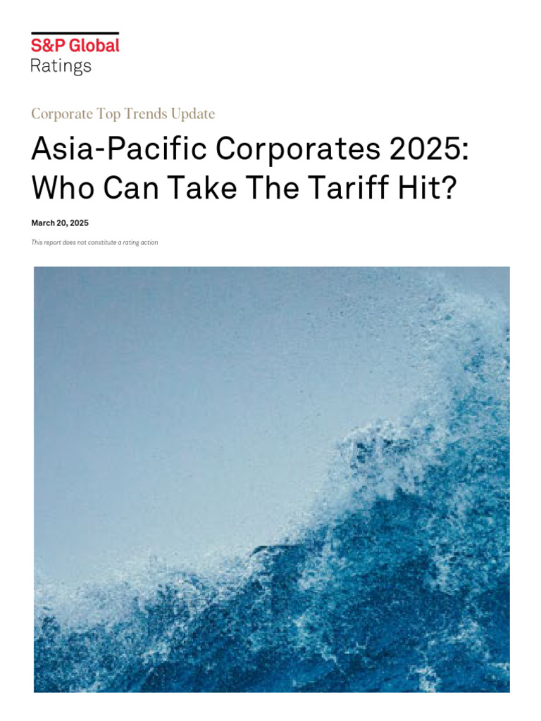 Asia-Pacific Tariff Impact Analysis 2025 | PDF | Exports | Mergers And ...