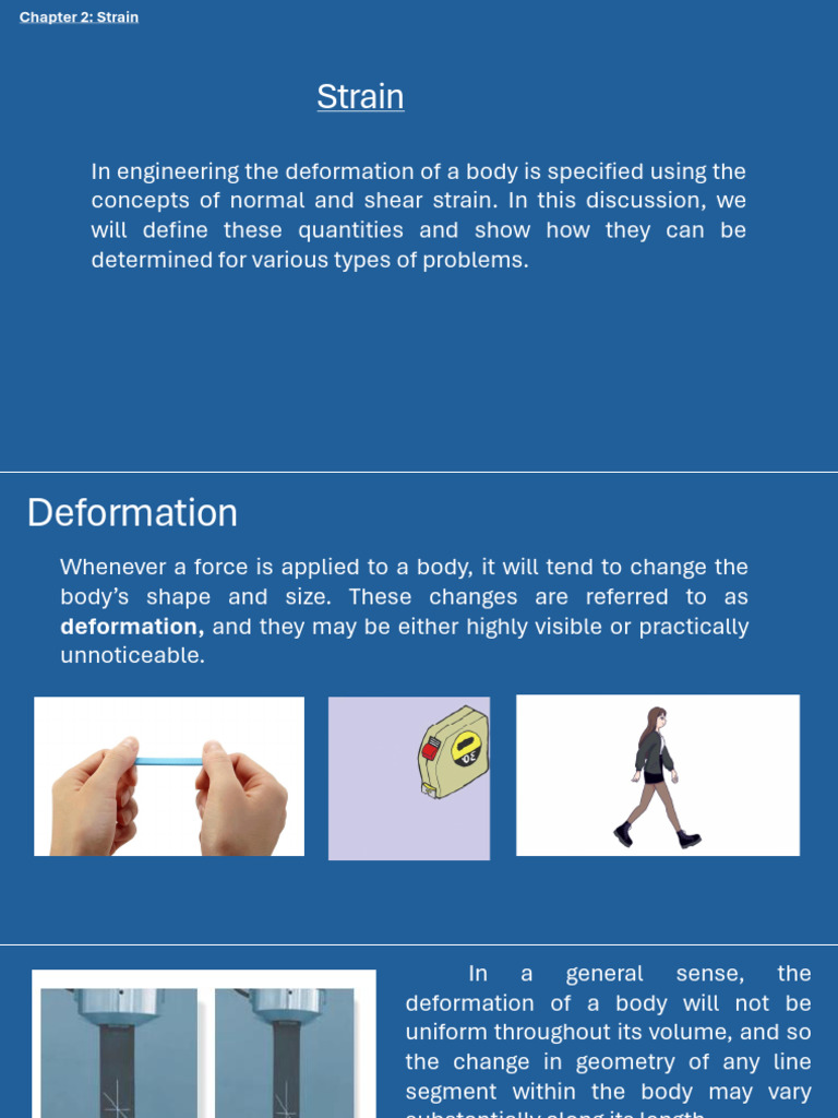 Mechanics of Deformable Bodies Lecture 2 | PDF | Deformation ...