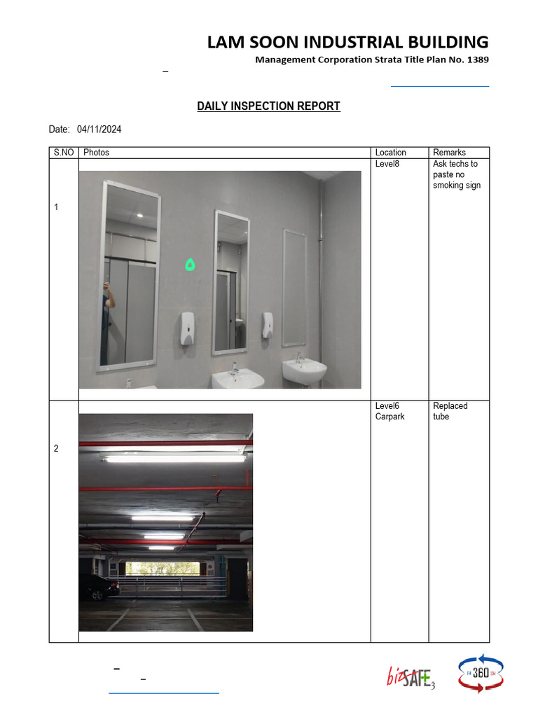 04 Nov Inspection Report | PDF