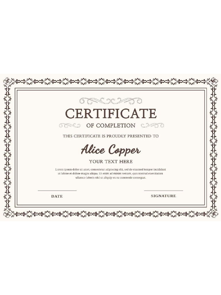 School Certificate Online Design Template | PDF