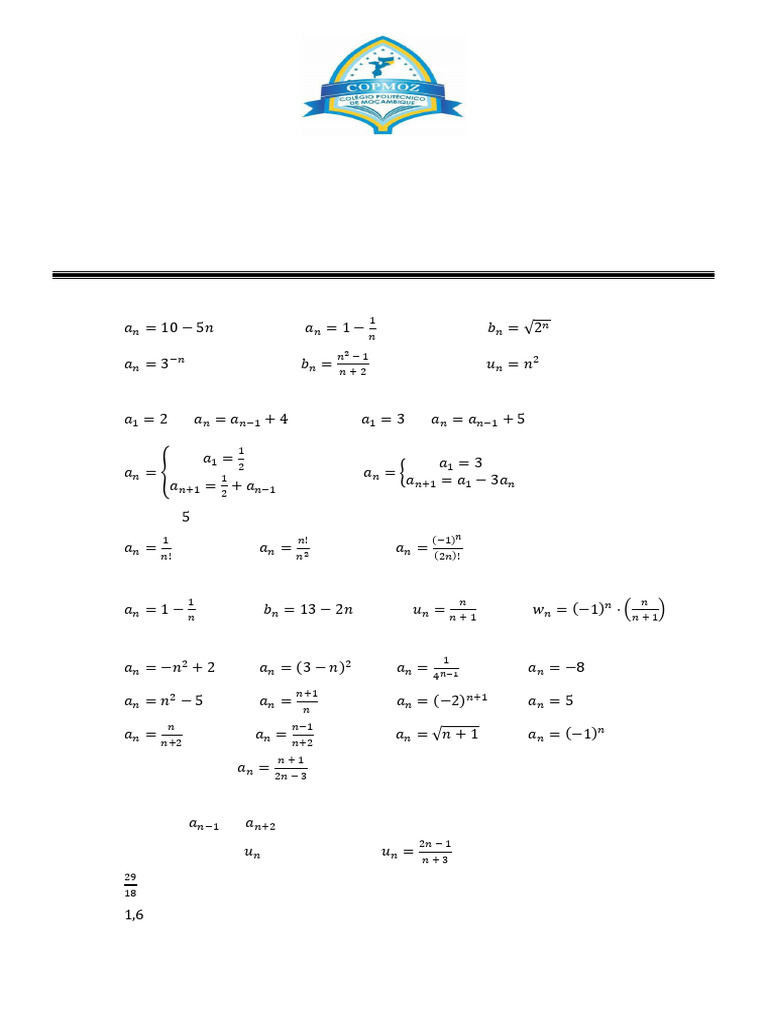 Exercícios de Progressões Geométricas 12ª Classe | PDF