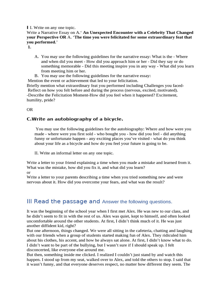PRACTISE PAPER 3 | PDF
