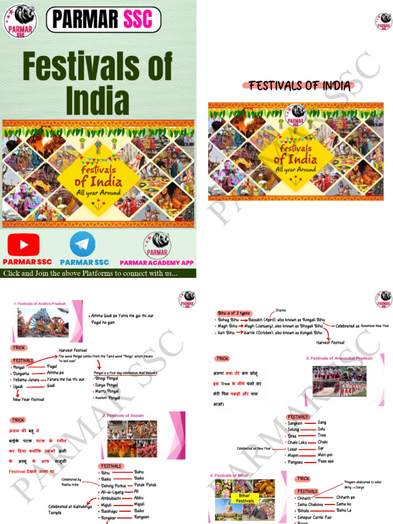 Overview of Indian Festivals | PDF | Hindu Worship | Religious Holidays