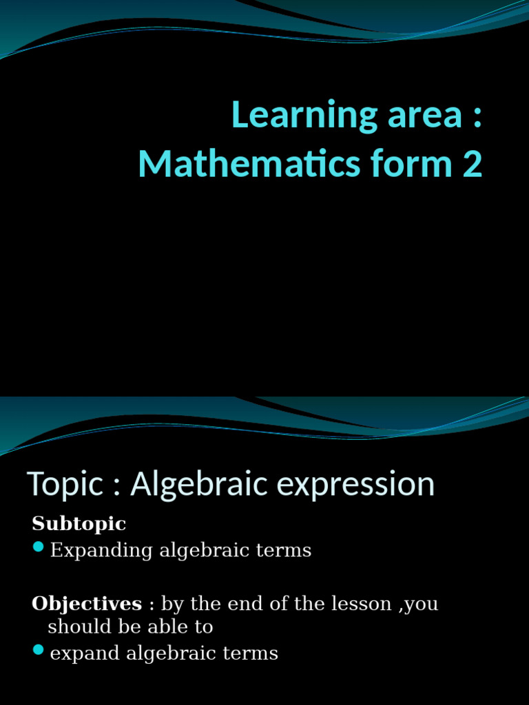 Algbra-Expansion of Algebraic Terms f2 | PDF