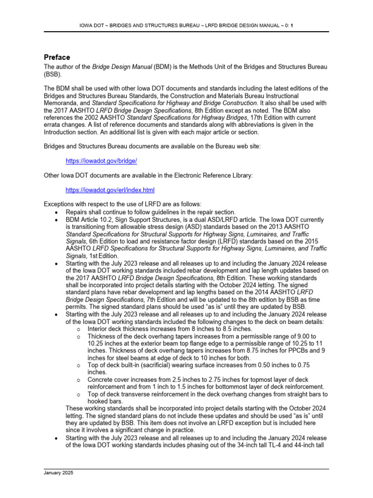 Iowa DOT LRFD Bridge Design Manual | PDF | Americans With Disabilities ...