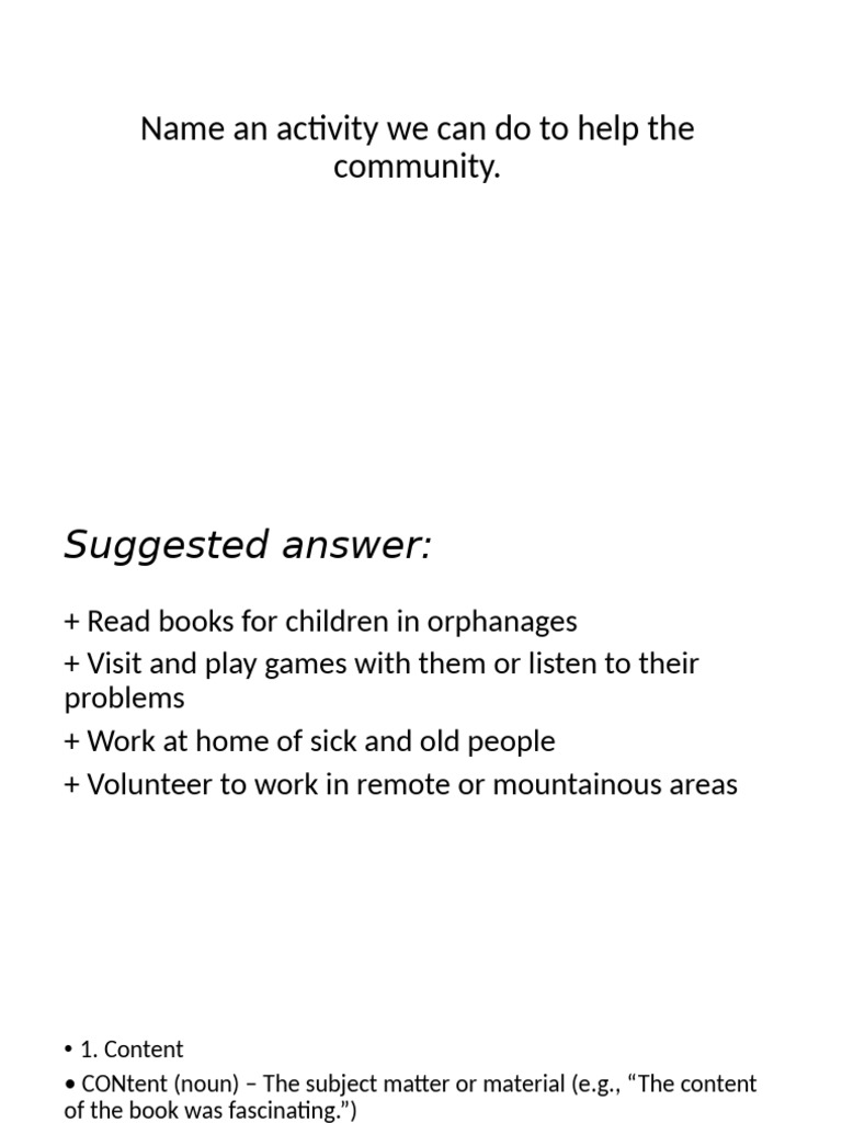 Community Volunteer Activities Guide | PDF