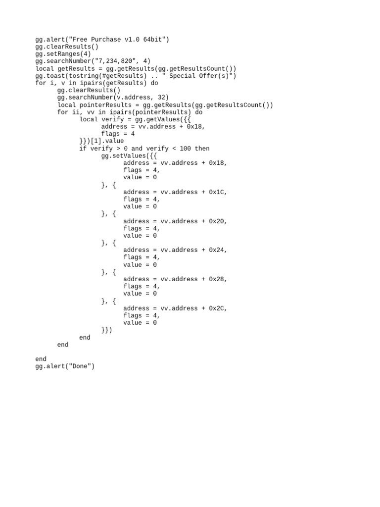 Free Fire Purchase Script v1.0 | PDF