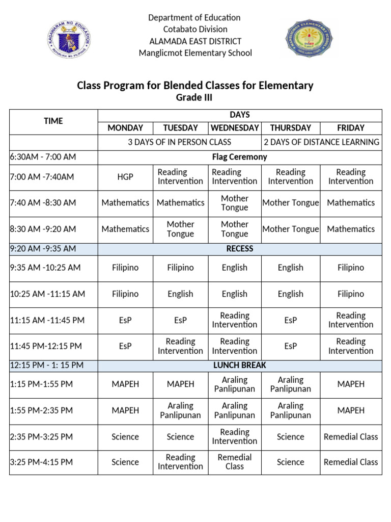 CLASS PROGRRAM | PDF