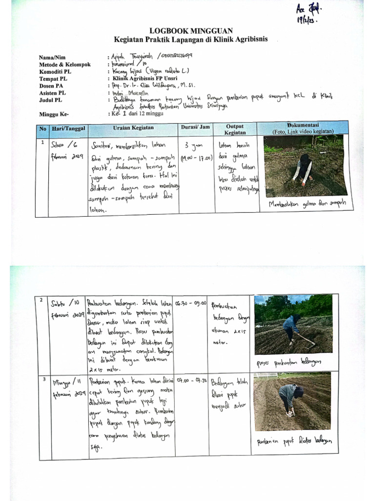 Logbook 1 | PDF