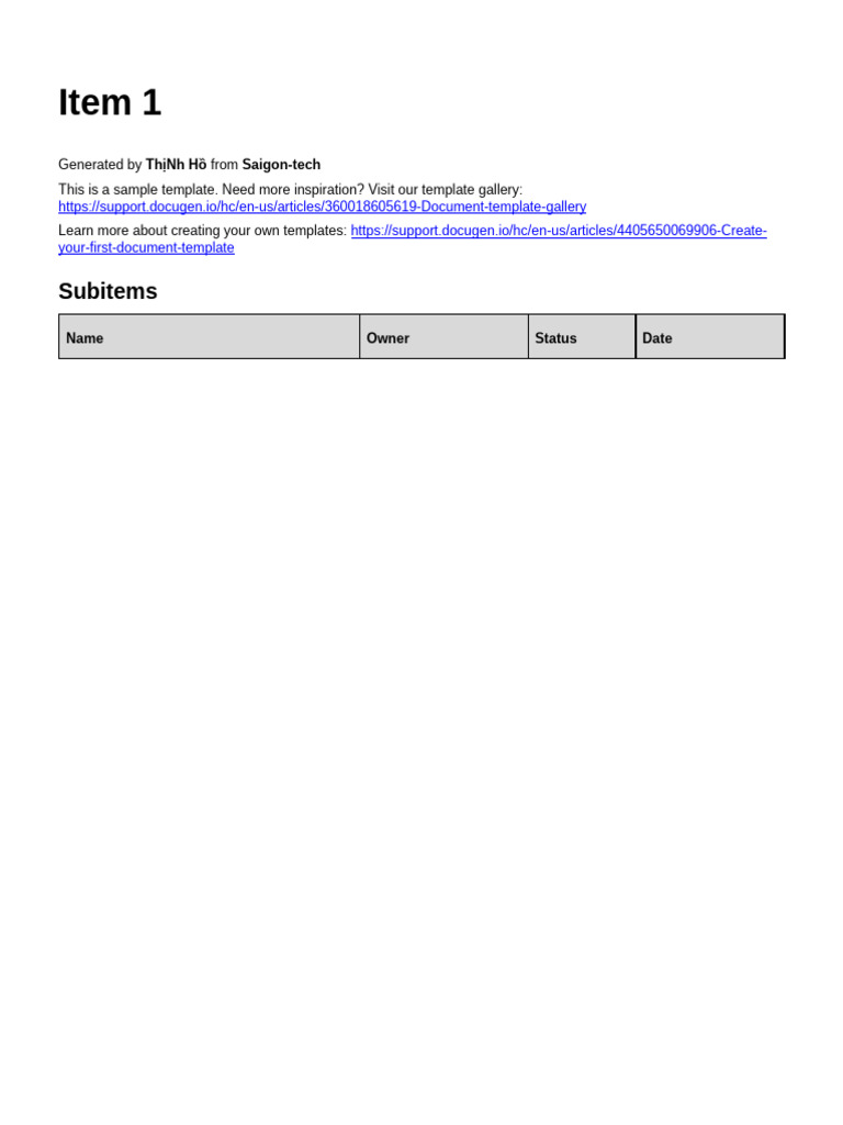 Document Template Creation Guide | PDF