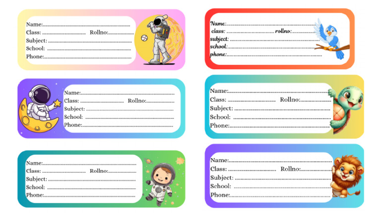 School Labels | PDF